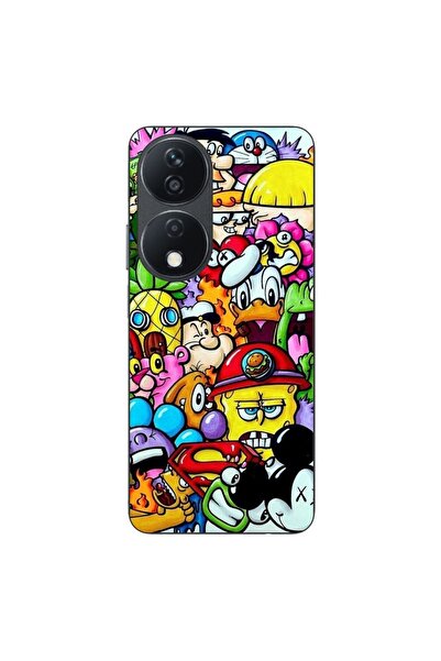 OEM Case compatible with Honor X7b Silicone Gel Tpu Pattern Pop Art Cartoons