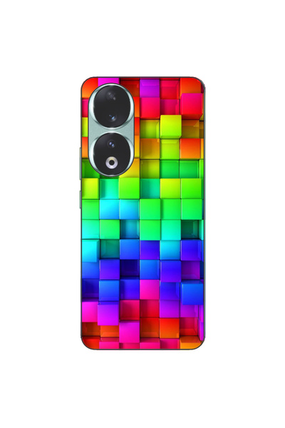 OEM Husa compatibila cu Honor 90 5G Silicon Gel Tpu Model Colorful Cubes