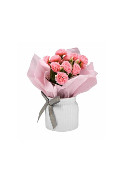 wei Artificial Carnation Flowers in PVC Pot A-80951
