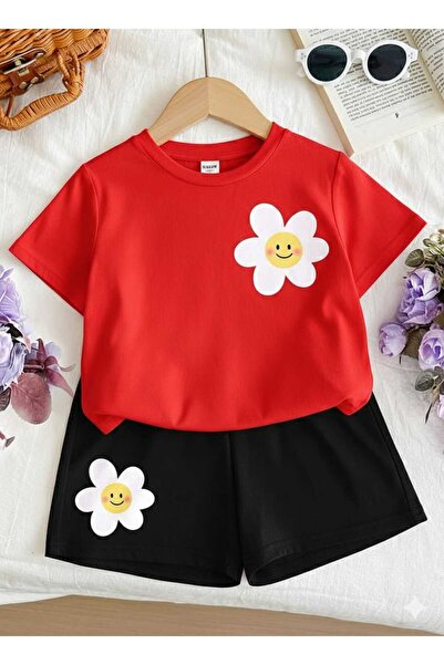 NC Nicee Clothes Summer Children's T-Shirt Shorts Unisex (Daisy Print)