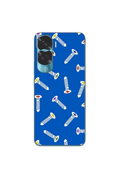 OEM Калъф, съвместим с Honor 90 Lite 5G, силиконов гел TPU модел с шарка на в...
