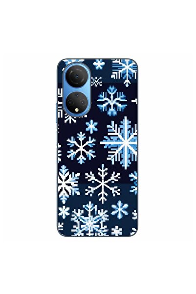 OEM Husa compatibila cu Honor X7 Silicon Gel Tpu Model Pixel Art Snowflakes