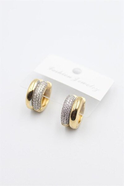 atastore2017 Jewelled Hoop Earrings - Gold