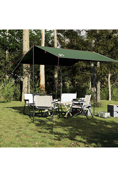 vidaxl Prelata de camping, verde, 300x294 cm, impermeabila