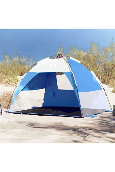 vidaxl Cort camping 2 persoane albastru azur impermeabil setare rapida