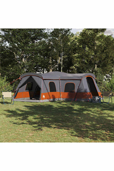 vidaxl Cort 16-Persoane Gri si Portocalie 680 x 510 x 210 cm