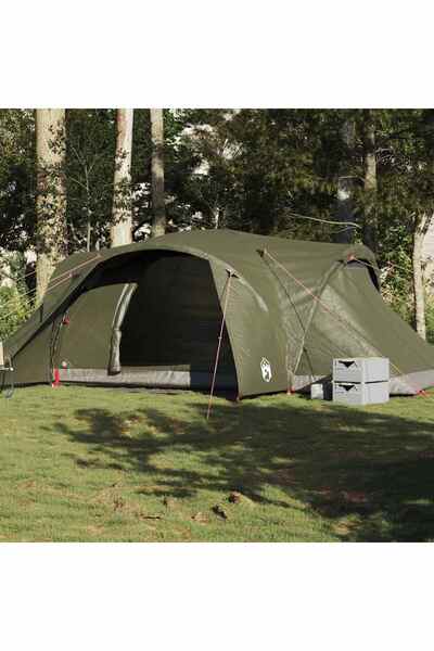 vidaxl Cort de familie cupola 6 persoane verde masliniu impermeabil