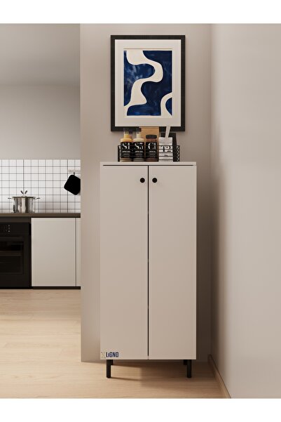 LİGNO MOBİLYA Modern Çok Amaçlı Kiler Dolabı - 4 Rafli Mutfak & Banyo Düzenle...