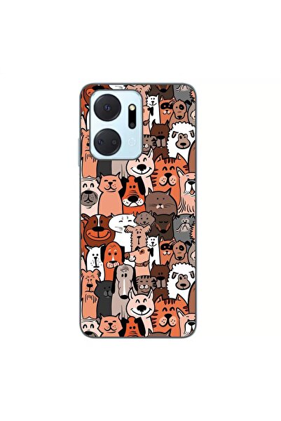 OEM Husa compatibila cu Honor X7a Silicon Gel Tpu Model Caini si Pisici Pattern