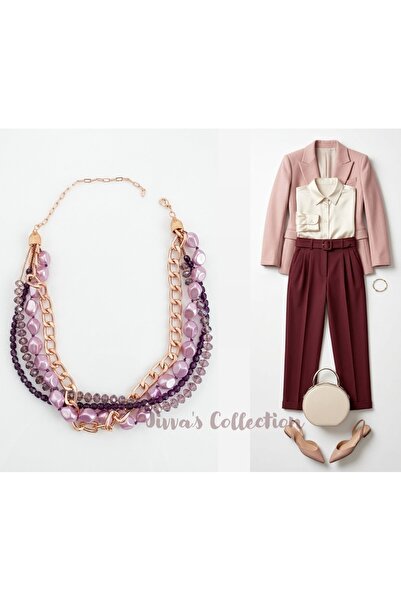 Jivva's Collection قلادة متعددة السلاسل أنيقة وعصرية. قابل للتعديل. تصميم خاص...