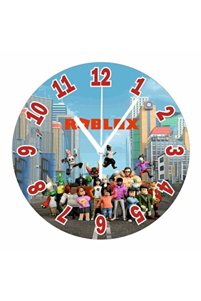 OEM Стенен часовник Roblox, МДФ, UV цветен печат, 30 см, дизайн с градски мотиви