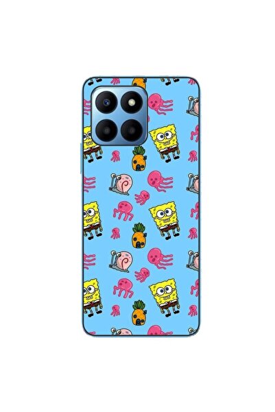 OEM Case compatible with Honor X8 5G Silicone Gel Tpu Model Spongebob Pattern