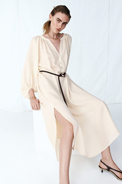H&M Kuşaklı Oversize Elbise