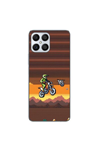 OEM Husa compatibila cu Honor X8 Silicon Gel Tpu Model Pixel Art Motorcross