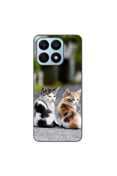 OEM Калъф, съвместим с Honor X8a, силиконов гел TPU с шарка на котенца