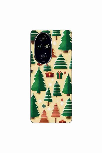 OEM Husa compatibila cu Honor 200 Pro Silicon Gel Tpu Model Pixel Art Christm...