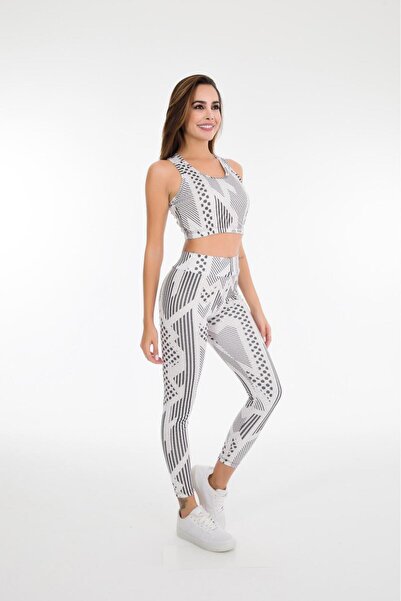 Lady Lingerie Women's Leggings and Crop Sports-Fitness Set