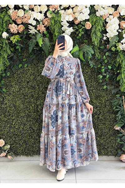 Moda Fatma Şifon Astarlı Elbise