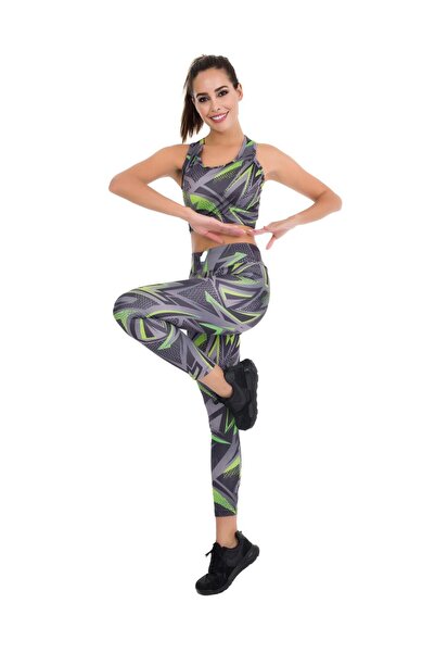 Lady Lingerie Women's Athlete Set with Tights and Cropl (Fitness)