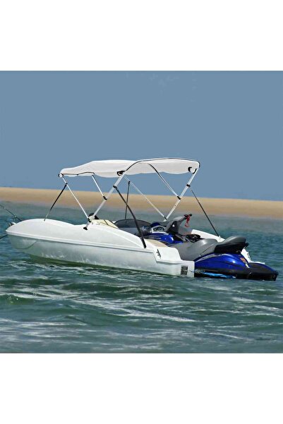 vidaxl Parasolar Bimini 3 arcuri pereți laterali, 183x(137-152)x137 cm