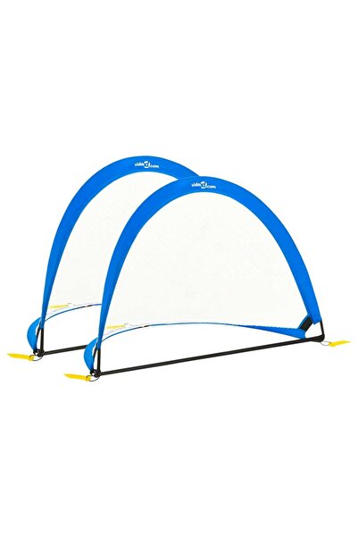vidaxl Porți fotbal copii 2 buc. geantă depozitare 119x82x84,5 cm