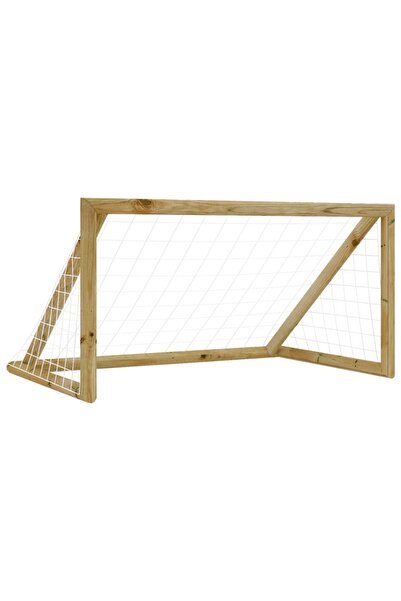 vidaxl Poartă de fotbal cu plasă, 160x80x100 cm, lemn de pin tratat