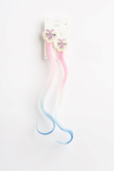 Banamio Colorful Double Hair Clip Set with Butterfly Embroidery