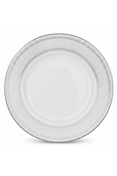 AKDC Decopor White Porcelain Side Plate with Silver Rim | 6 Inch | Premium Ta...