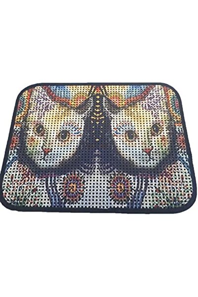 Yıldızan TAMGÜN Miapet Covoraș de toaletă pentru pisici cu model 60 x 45 cm A...