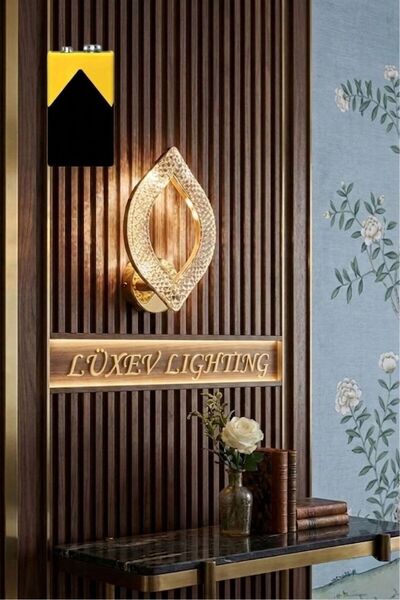 Lüxev Lighting Flora Model Gold Kristal Salon Mutfak Yatak Çocuk Odası Pilli ...