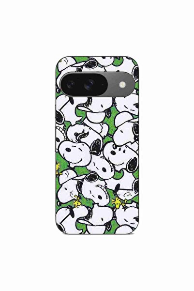 OEM Калъф, съвместим с Google Pixel 9 Pro, силиконов гел TPU модел с десен Снупи