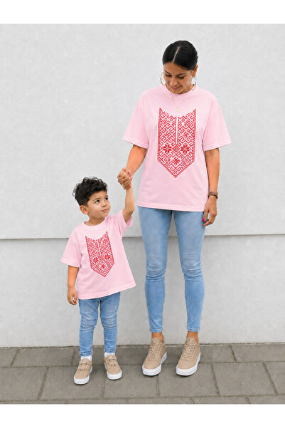 VODEXA Μπλουζάκι Mother Child Oversize, Σετ με δύο μπλουζάκια, 100% βαμβάκι, ...