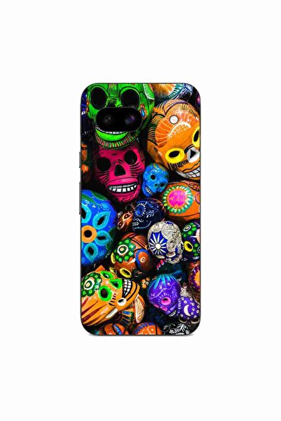 OEM Husa compatibila cu Google Pixel 8A Silicon Gel Tpu Model Halloween Crani...