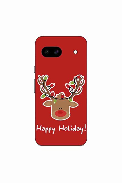 OEM Husa compatibila cu Google Pixel 8A Silicon Gel Tpu Model Craciun Ren Hap...