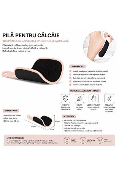Atmosfera Pila pentru calcaie XL, Club, roz