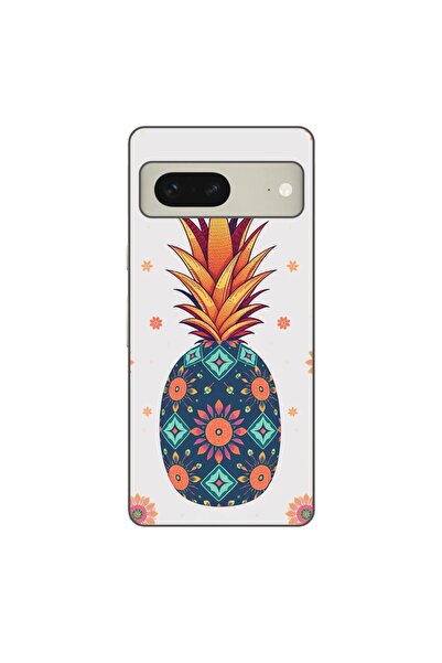 OEM Husa compatibila cu Google Pixel 7 Silicon Gel Tpu Model Floral Pineapple
