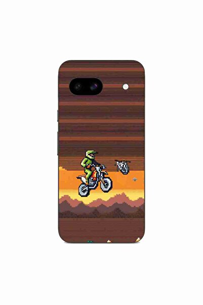 OEM Калъф, съвместим с Google Pixel 8A, силиконов гел TPU, с шарка Пиксел арт...