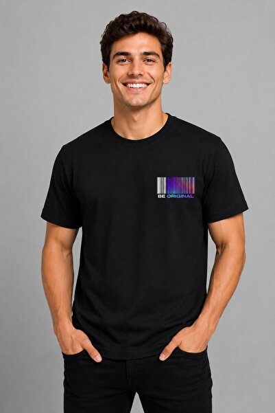 Lizbon Style Tricou pentru bărbați, 100% bumbac, cu croială normală, cu impri...