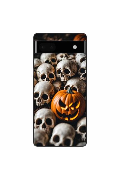 OEM Husa compatibila cu Google Pixel 6A Silicon Gel Tpu Model Halloween Patte...