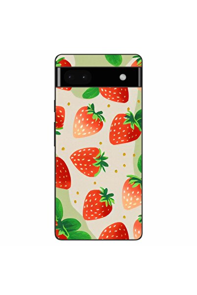 OEM Husa compatibila cu Google Pixel 6A Silicon Gel Tpu Model Capsuni Pattern
