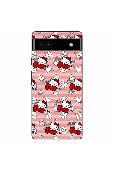 OEM Husa compatibila cu Google Pixel 6A Silicon Gel Tpu Model Hello Kitty Roz...