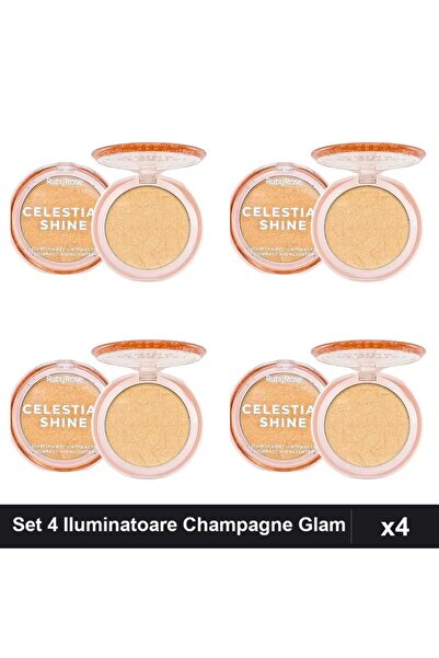 Ruby Rose Set 4 Iluminatoare Celestial Shine 03 Champagne Glam, Highlighter