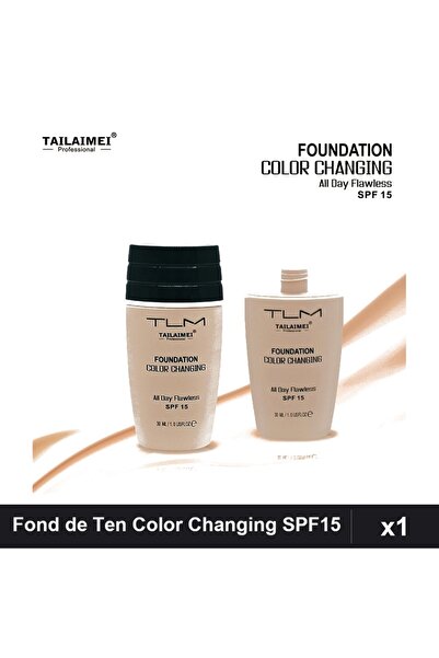 TLM Fond de Ten Color Changing SPF15 30ml, Acoperire Adaptivă, Protecție Solară