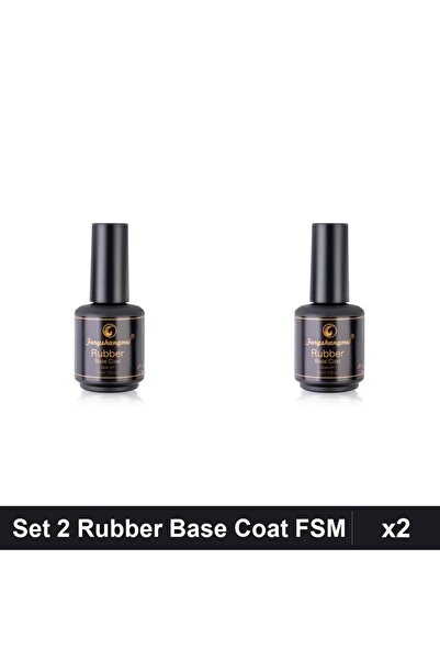 FSM Set 2 Rubber Base Coat 15ml, Top Coat Protector Manichiura Semipermanentă