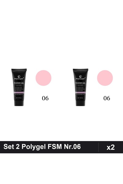 FSM Set 2 Polygel 30ml Nr.06, Constructie Unghii, Gel UV/LED Profesional