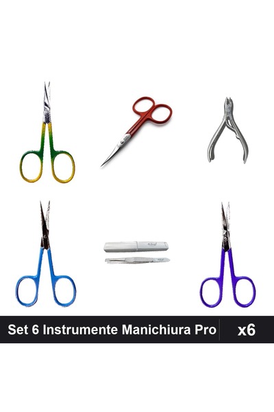 One Group Set 6 Instrumente Manichiura Profesionale One Group, Forfecuțe Cuti...