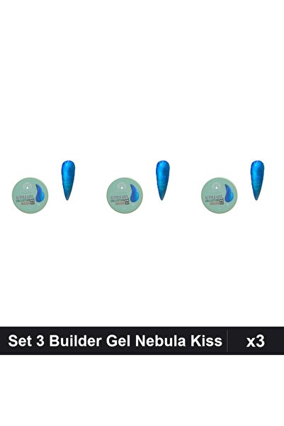 global fashion Set 3 Builder Gel Nebula Kiss 15g, Constructie Unghii UV/LED,