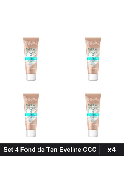 Eveline Set 4 Fonduri de Ten CCC Magical 51 30ml, Acoperire Completa