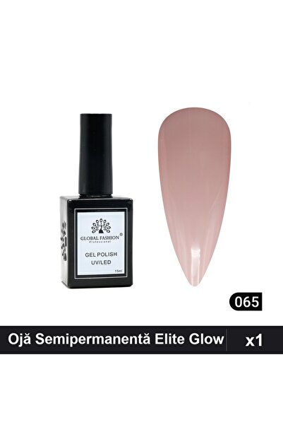 global fashion Ojă Semipermanentă Elite Glow 15ml, Gel Polish UV/LED 065