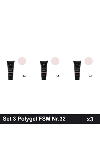 FSM Set 3 Polygel 30ml Nr.32, Gel Constructie Unghii, Manichiura UV/LED